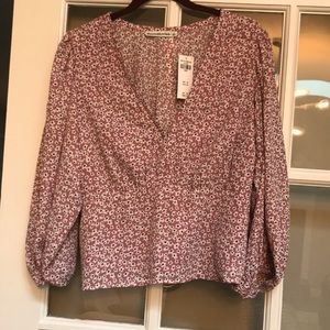 Abercrombie & Fitch Pink Floral Blouse